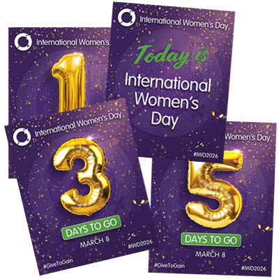 Join the social media IWD Countdown