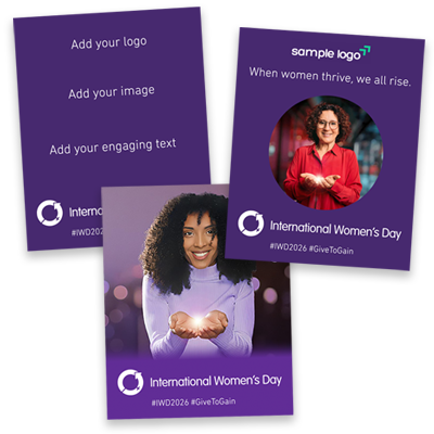 Create IWD social media selfie cards